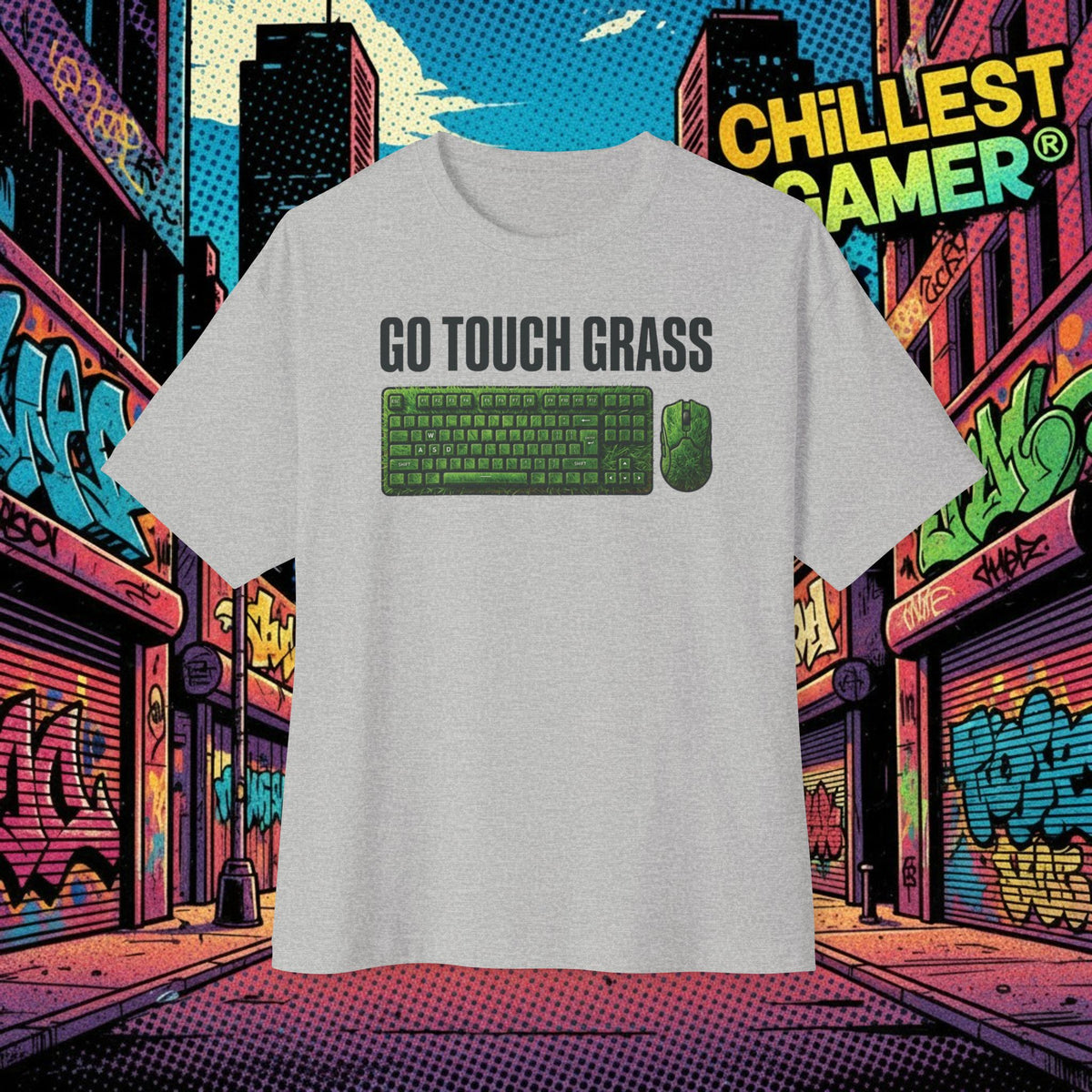 GO TOUCH GRASS. Unisex Oversized Boxy Tee