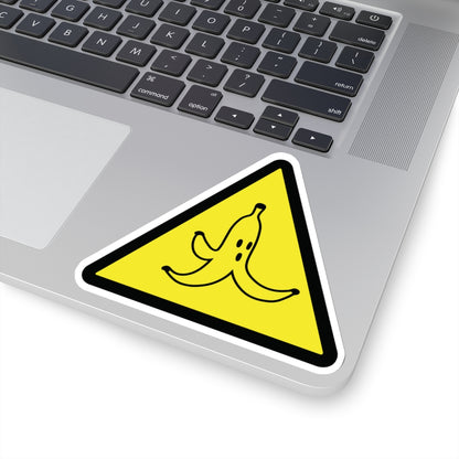 CAUTION BANANA PEEL. Kiss-Cut Stickers