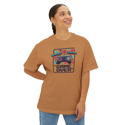 GAME OVER TEE. Unisex Oversized Boxy Tee