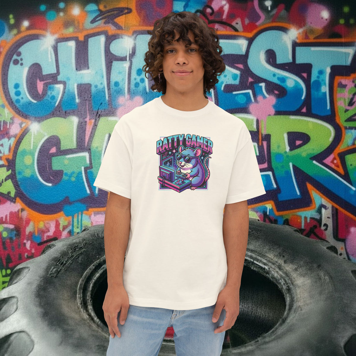 RATTY GAMER. Unisex Oversized Boxy Tee