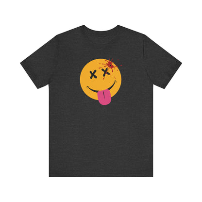 NOT SO HAPPY FACE. Unisex Jersey Short Sleeve Tee