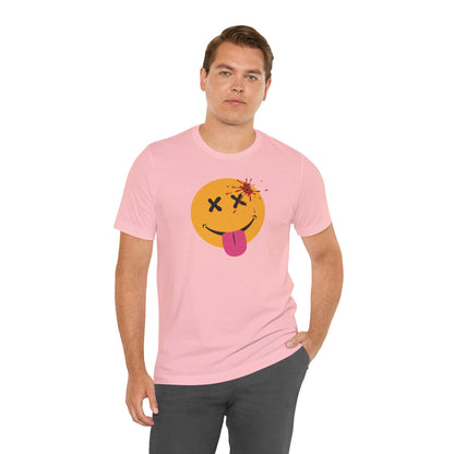 NOT SO HAPPY FACE. Unisex Jersey Short Sleeve Tee