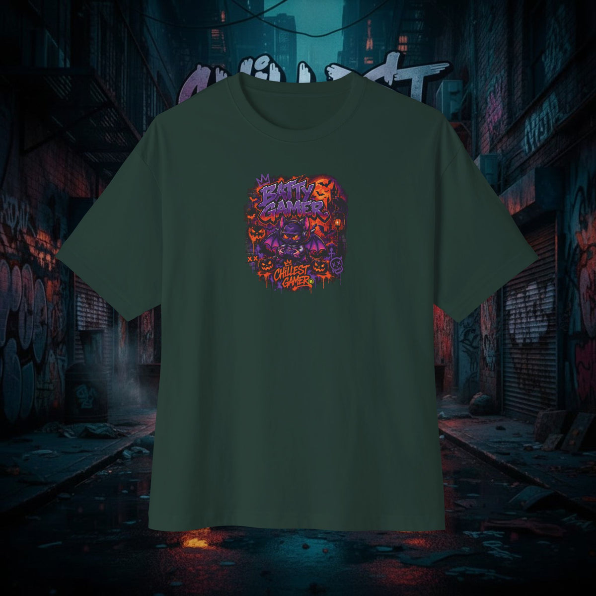 BATTY GAMER. Unisex Oversized Boxy Tee