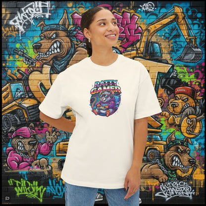 RATTY GAMER. Unisex Oversized Boxy Tee