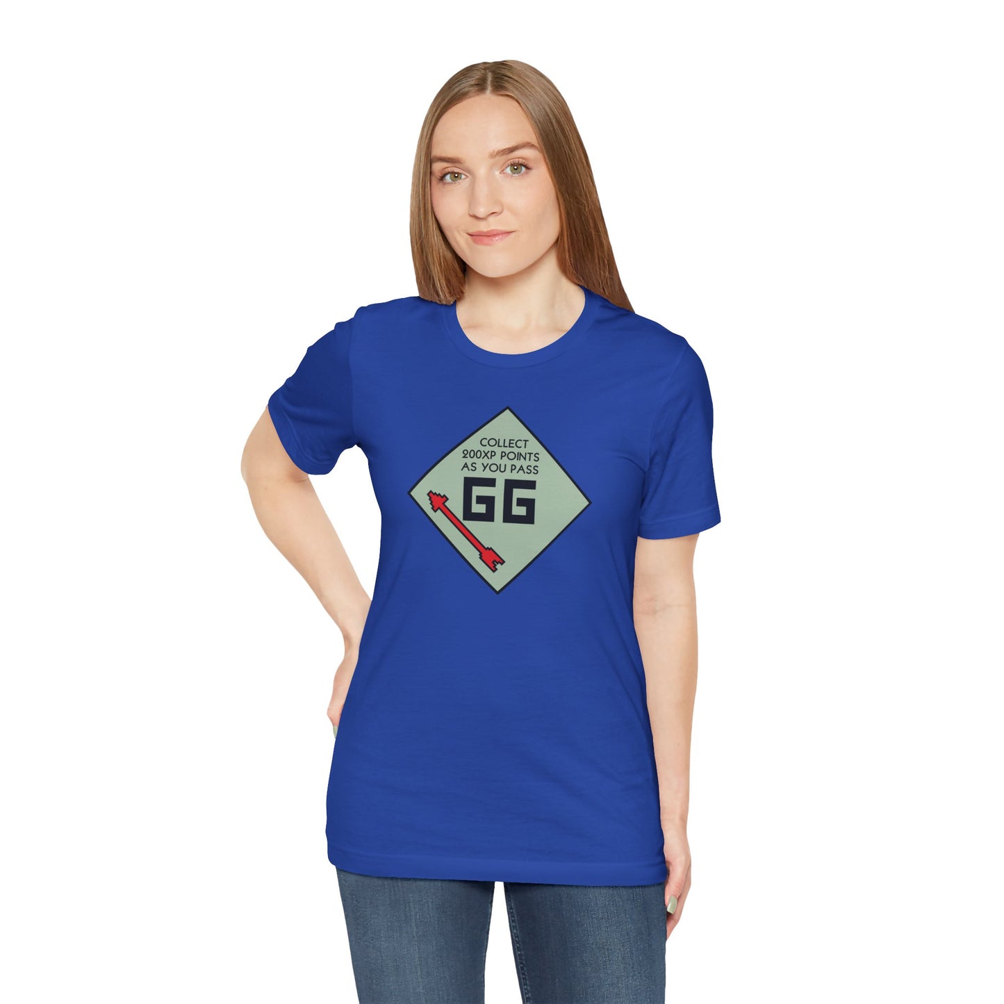 GG PASS GO COLLECT 200XP. Unisex Jersey Short Sleeve Tee