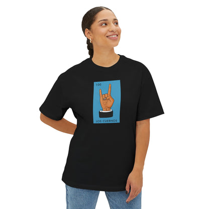 LOS CUERNOS (THE HORNS) Unisex Oversized Boxy Tee