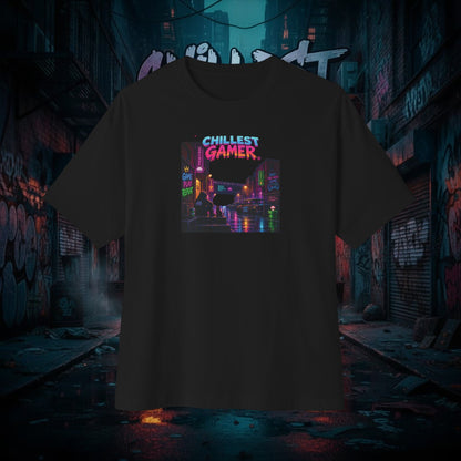 CHILLEST GAMER® ALLEY. Unisex Oversized Boxy Tee