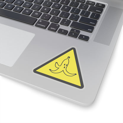 CAUTION BANANA PEEL. Kiss-Cut Stickers