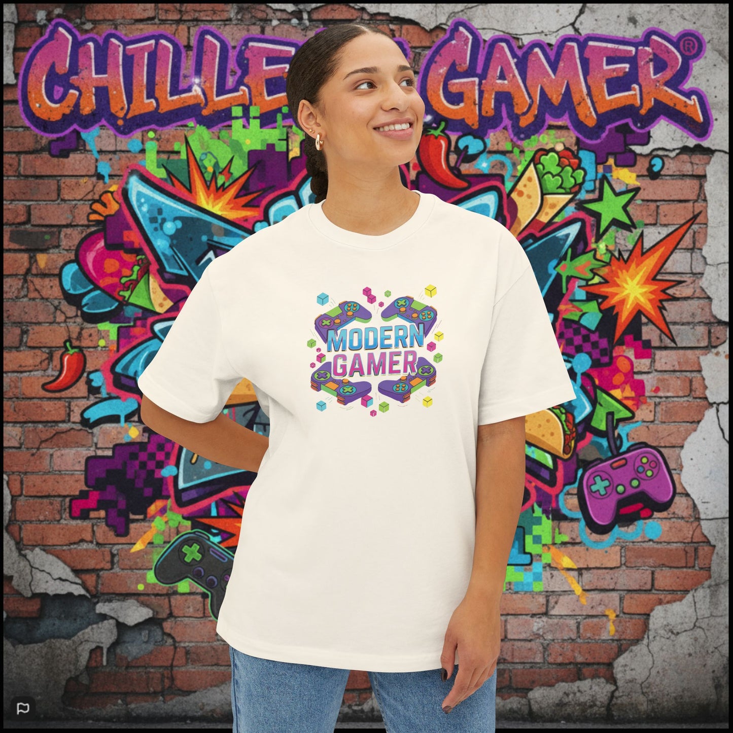 MODERN GAMER. Unisex Oversized Boxy Tee
