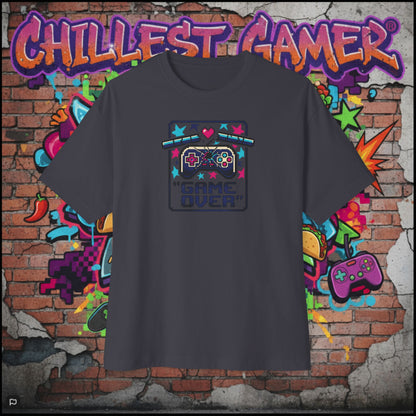 GAME OVER TEE. Unisex Oversized Boxy Tee