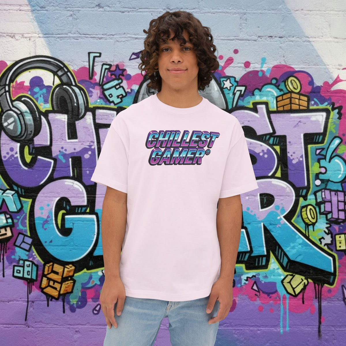 CHILLEST GAMER. Unisex Oversized Boxy Tee