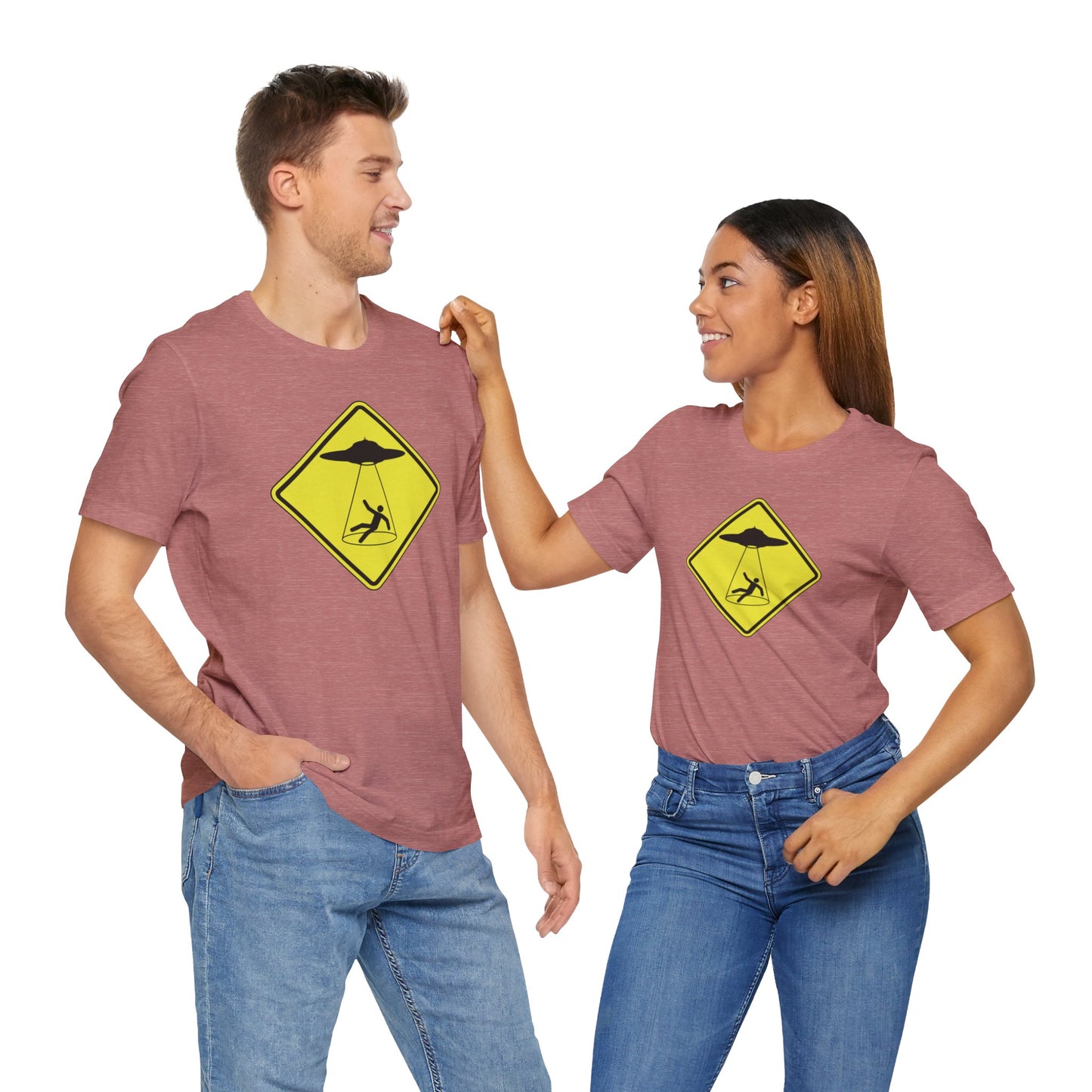 CAUTION UFO! Unisex Jersey Short Sleeve Tee