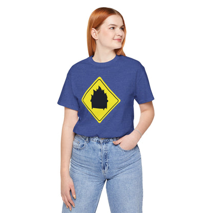 CAUTION DUMPSTER FIRE. Unisex Jersey Short Sleeve Tee