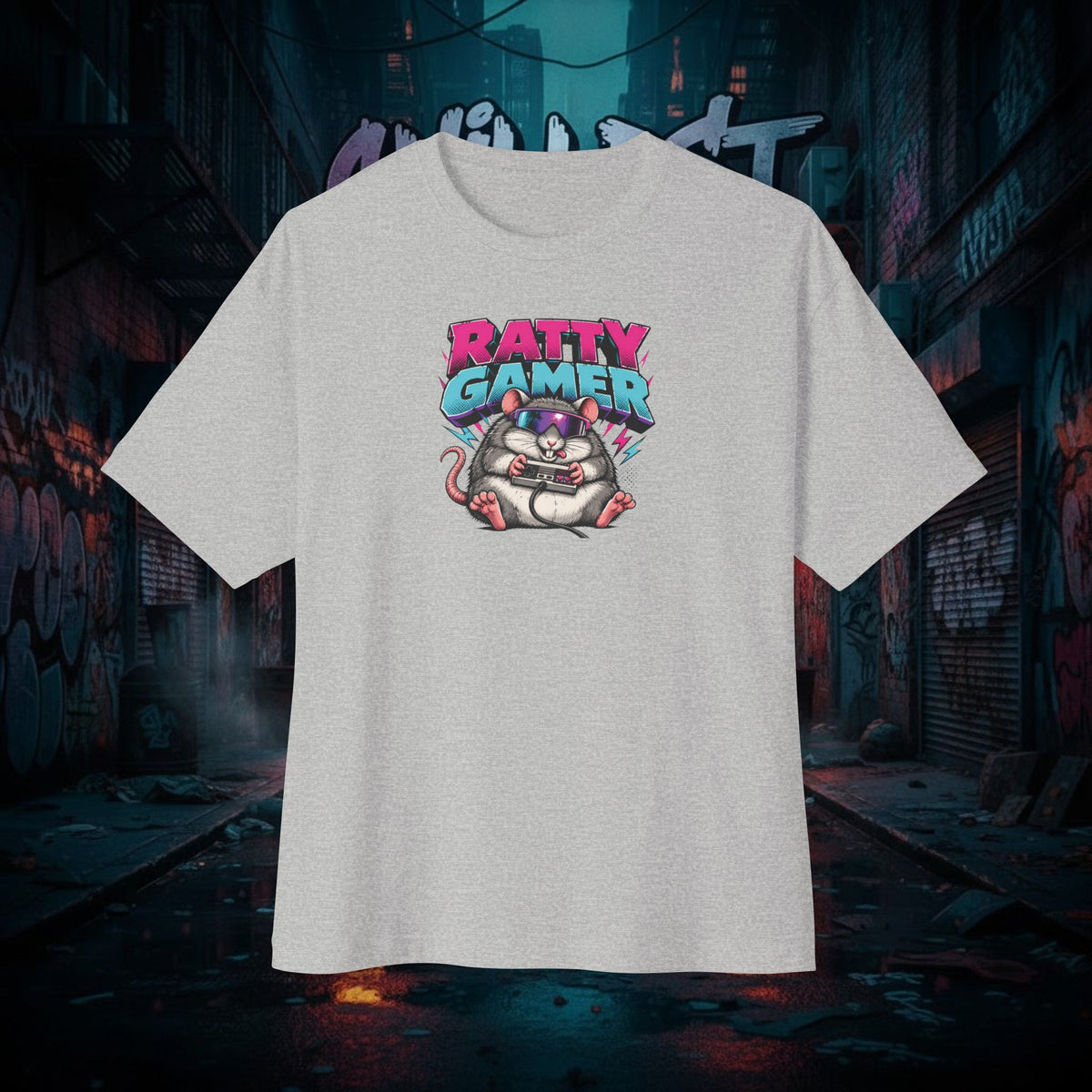 RATTY GAMER. Unisex Oversized Boxy Tee