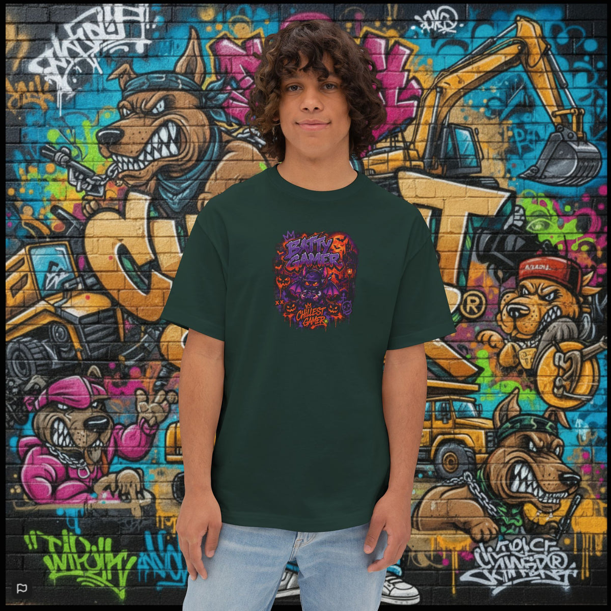 BATTY GAMER. Unisex Oversized Boxy Tee