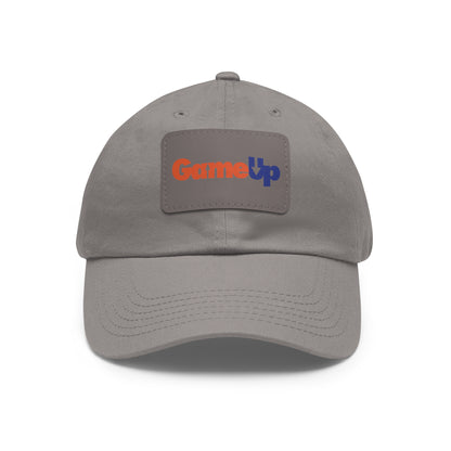 FED UP GAME UP. Dad Hat with Leather Patch (Rectangle)