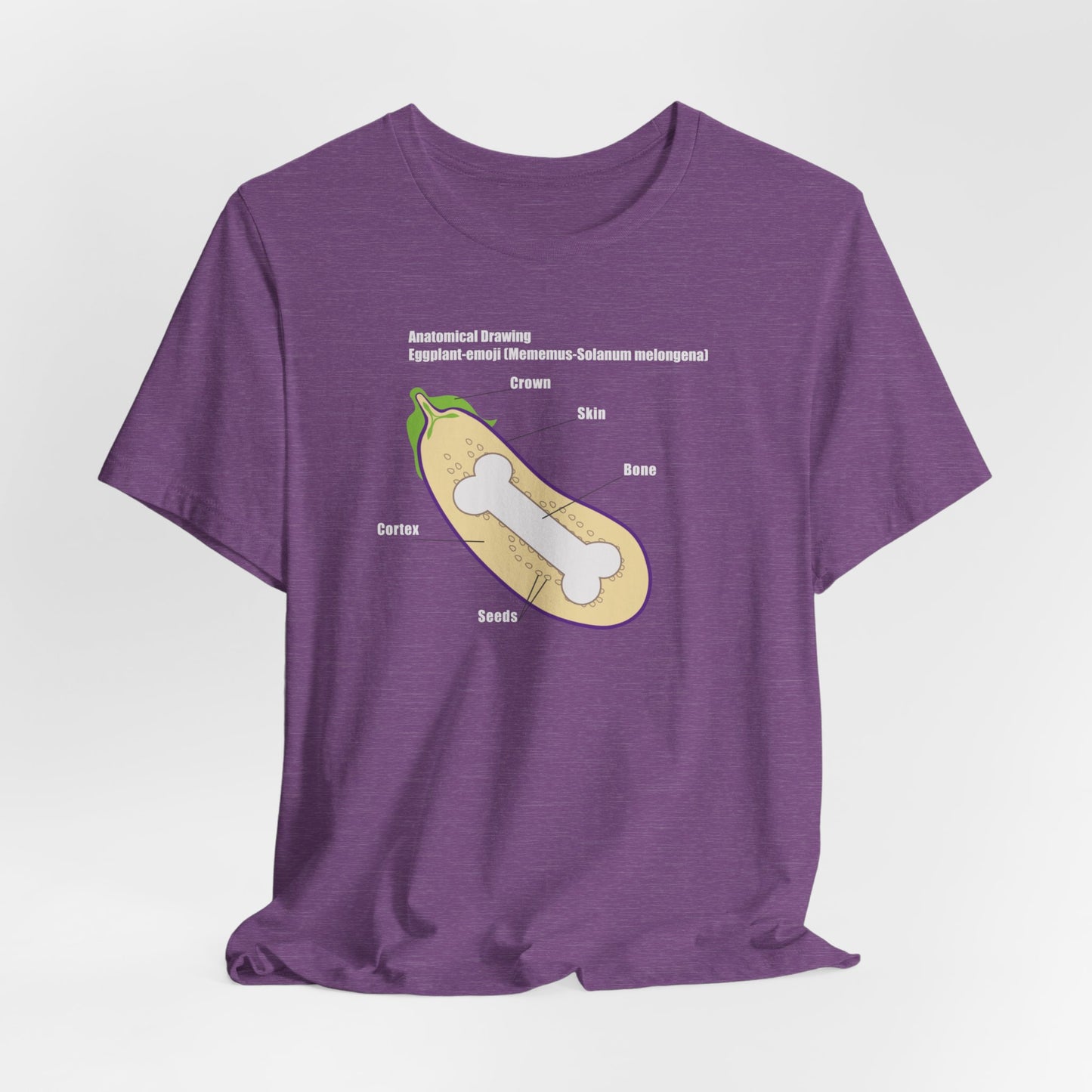 ANATOMY OF EGGPLANT. Unisex Jersey Short Sleeve Tee