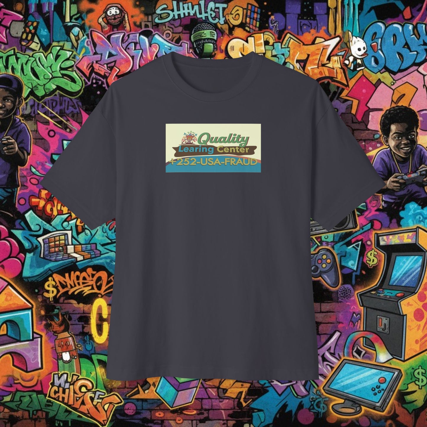 QUALITY LEARING CENTER. Unisex Oversized Boxy Tee