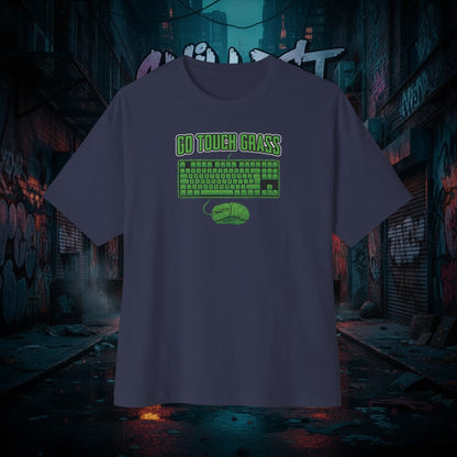 GO TOUCH GRASS. Unisex Oversized Boxy Tee
