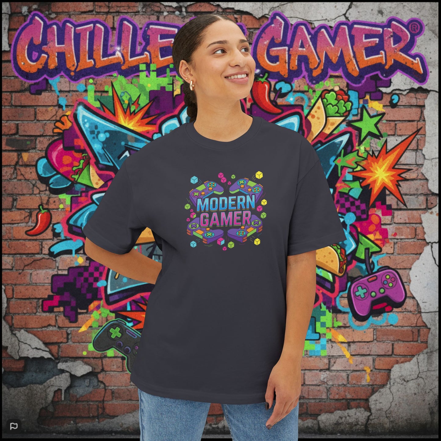 MODERN GAMER. Unisex Oversized Boxy Tee