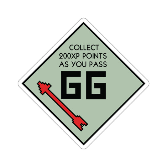 GG PASS GO COLLECT 200XP. Kiss-Cut Stickers