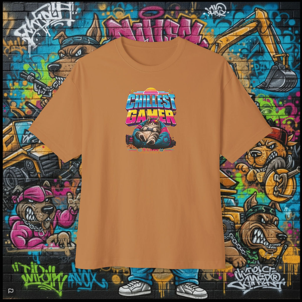 KITTY GAMER. Unisex Oversized Boxy Tee