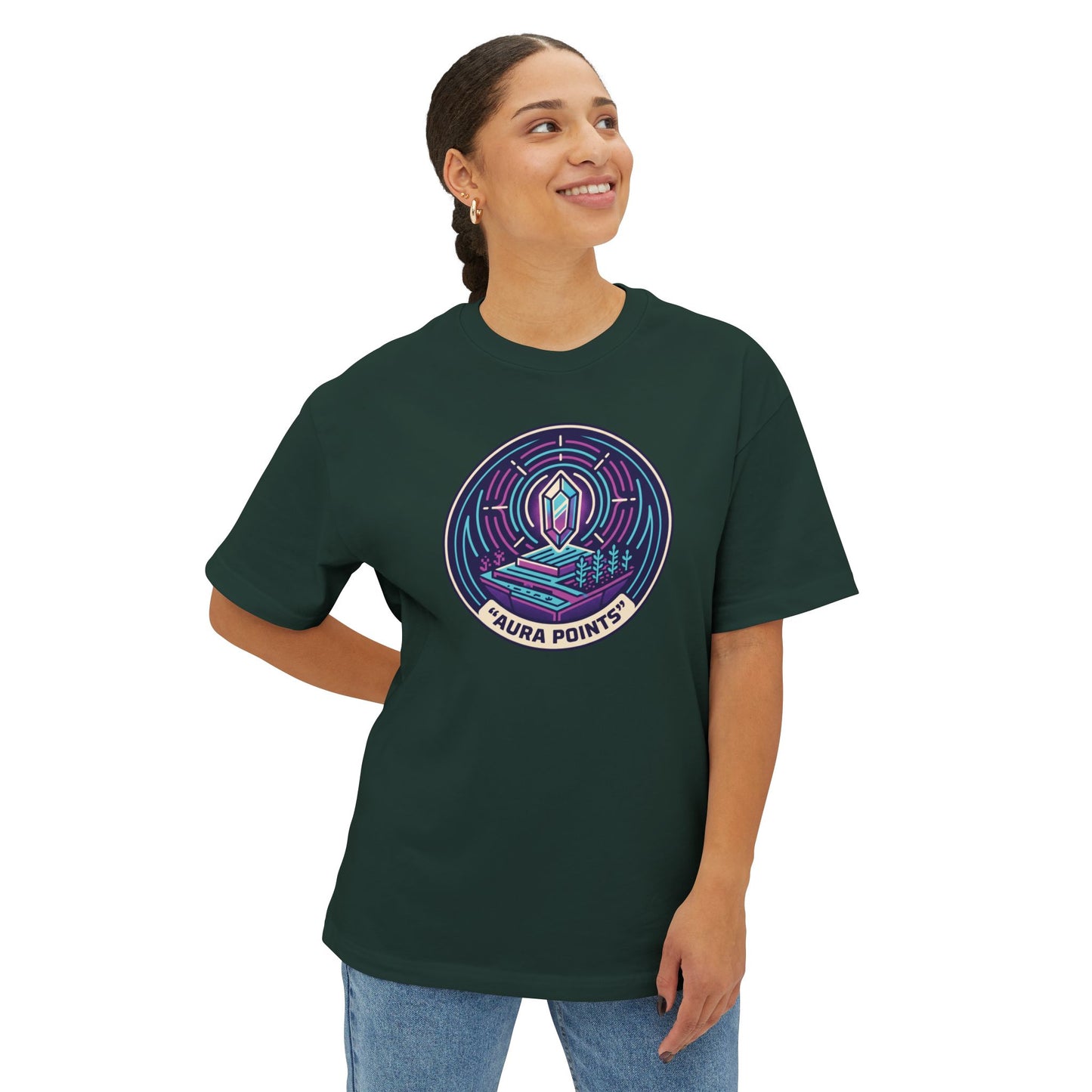Aura Points. Unisex Oversized Boxy Tee