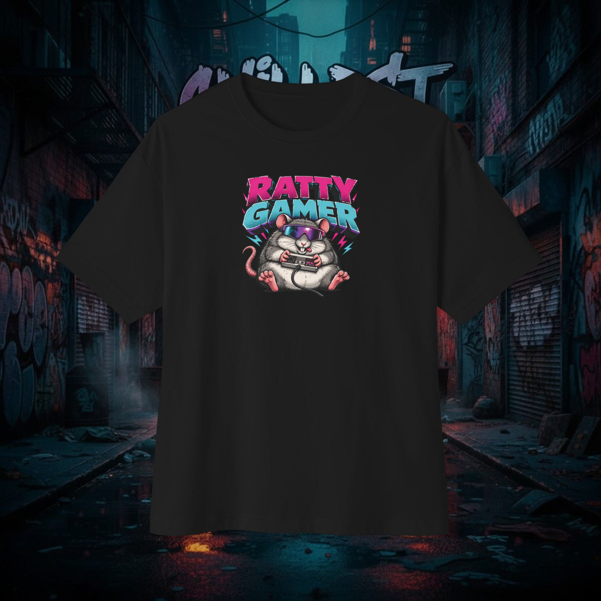 RATTY GAMER. Unisex Oversized Boxy Tee