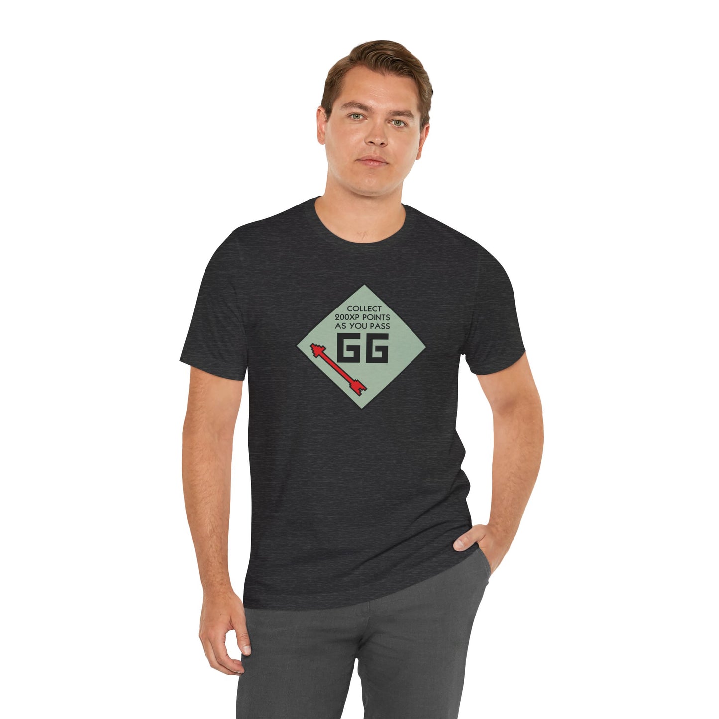 GG PASS GO COLLECT 200XP. Unisex Jersey Short Sleeve Tee