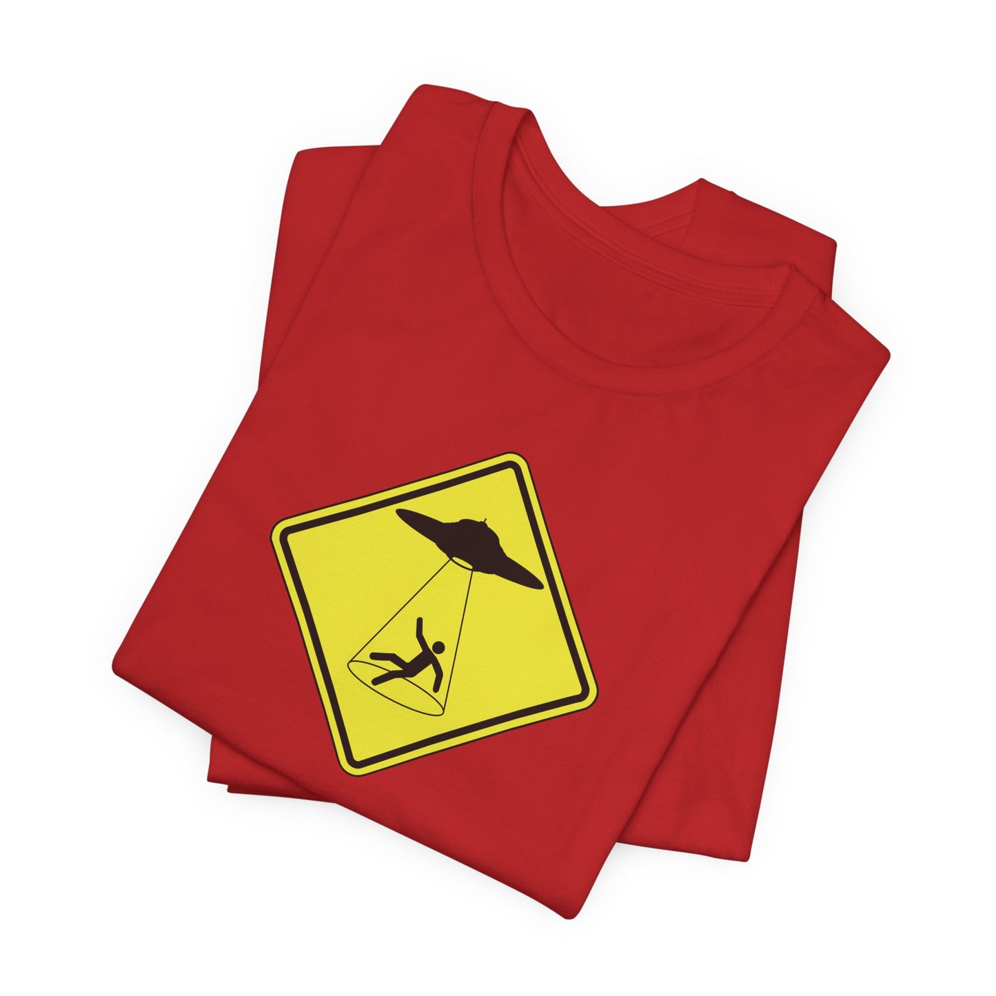 CAUTION UFO! Unisex Jersey Short Sleeve Tee