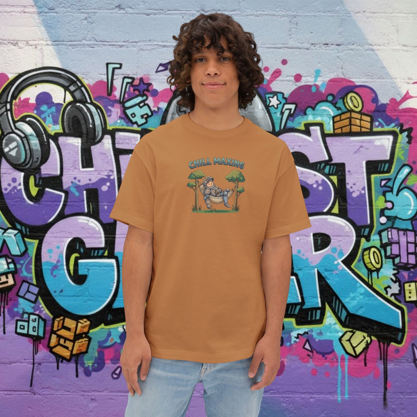 CHILL MAXING. Unisex Oversized Boxy Tee