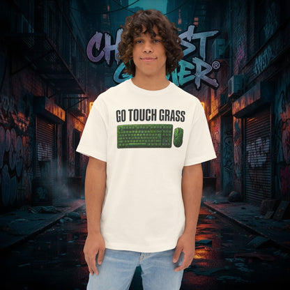 GO TOUCH GRASS. Unisex Oversized Boxy Tee