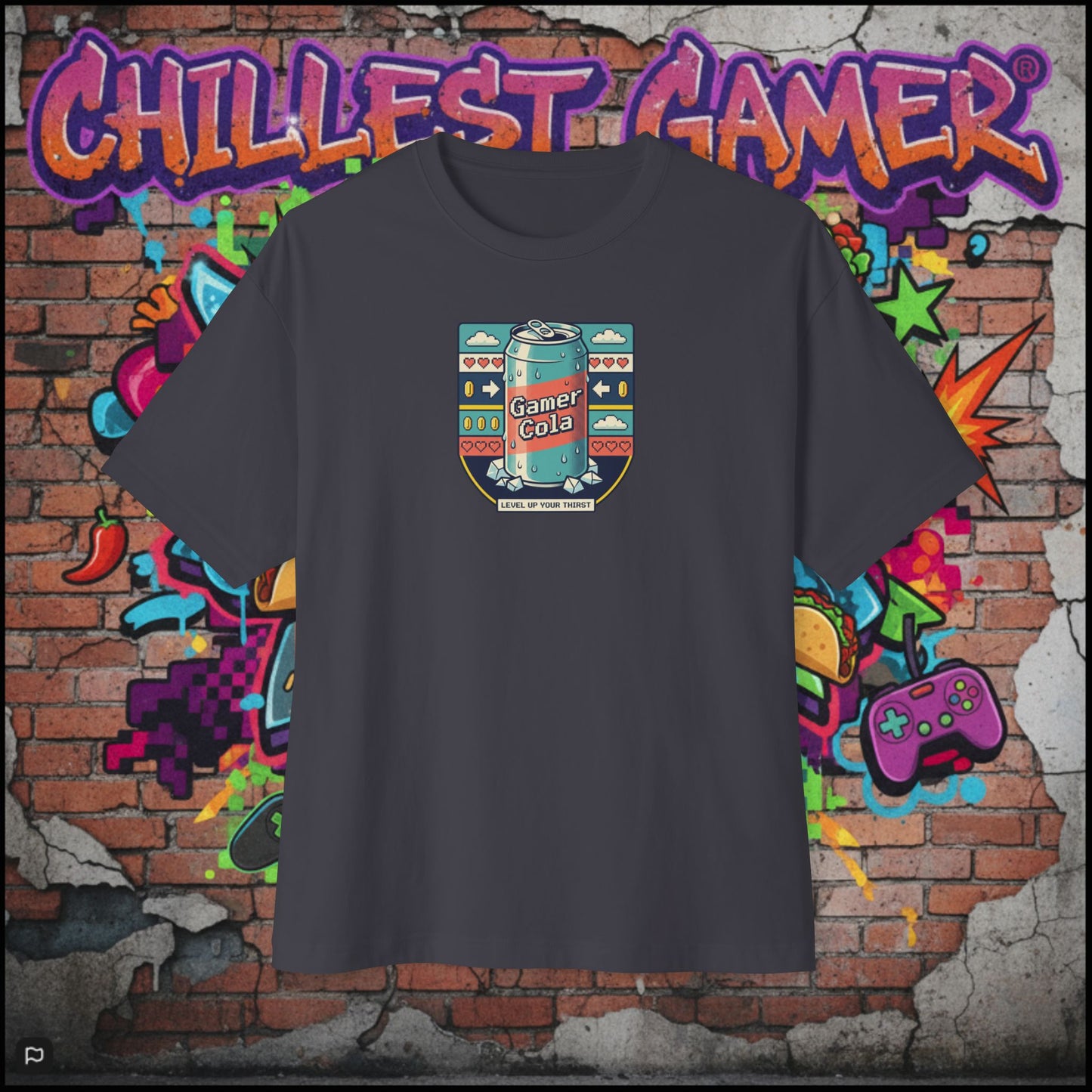 GAMER COLA. Unisex Oversized Boxy Tee