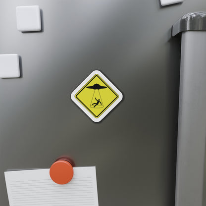 CAUTION UFO. Die-Cut Magnets