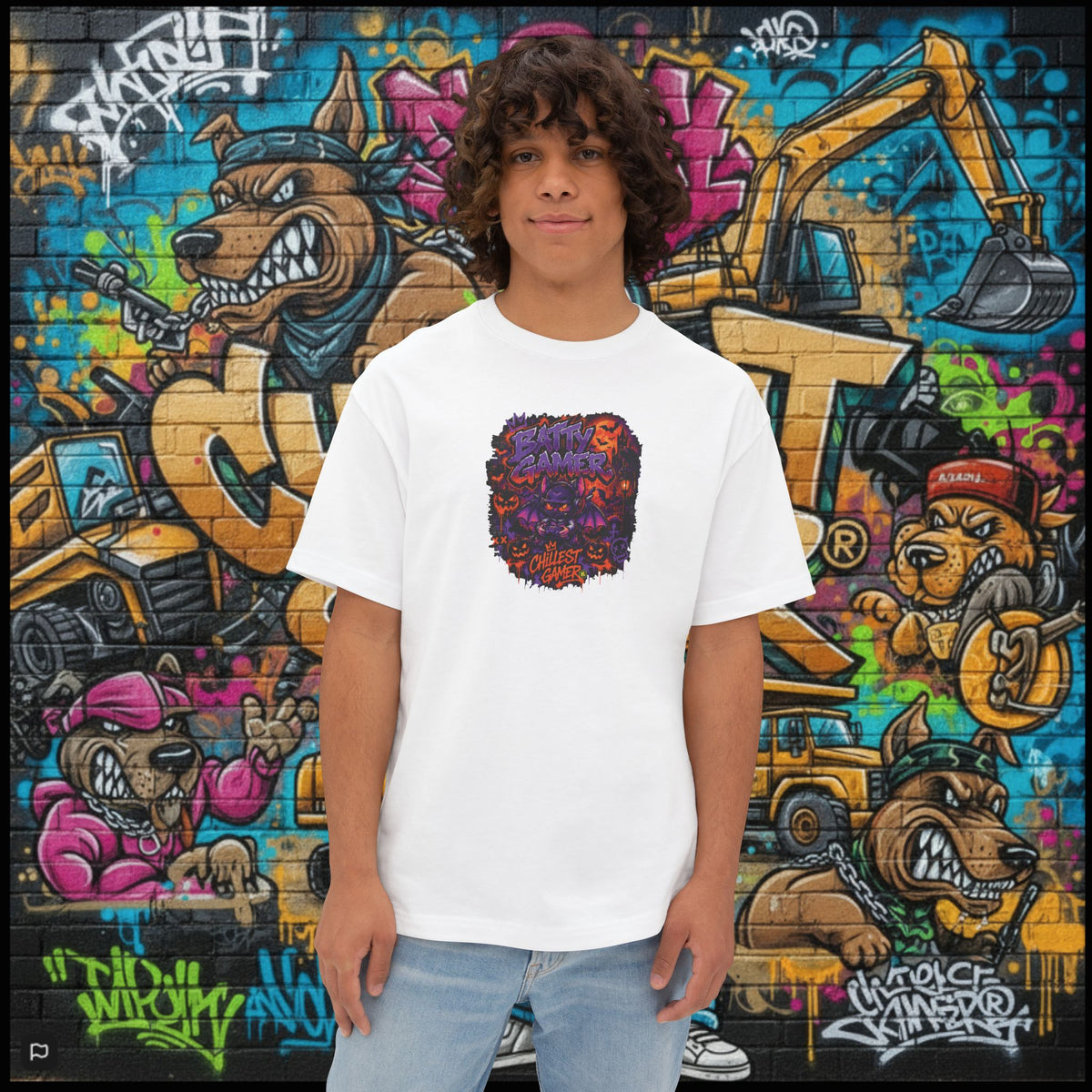 BATTY GAMER. Unisex Oversized Boxy Tee