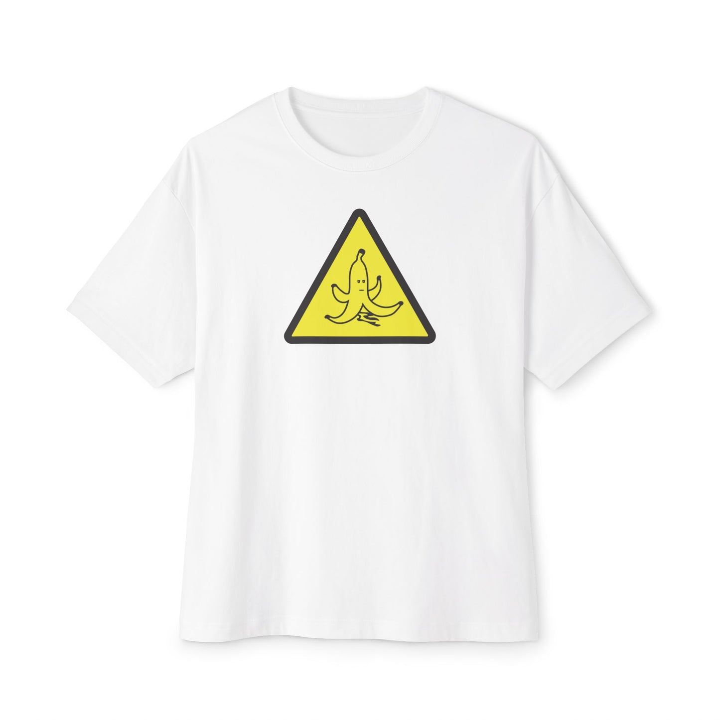 CAUTION BANANA PEEL. Unisex Oversized Boxy Tee