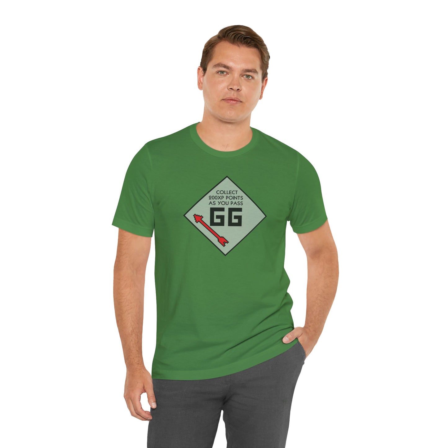 GG PASS GO COLLECT 200XP. Unisex Jersey Short Sleeve Tee