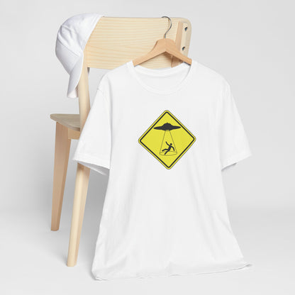 CAUTION UFO! Unisex Jersey Short Sleeve Tee