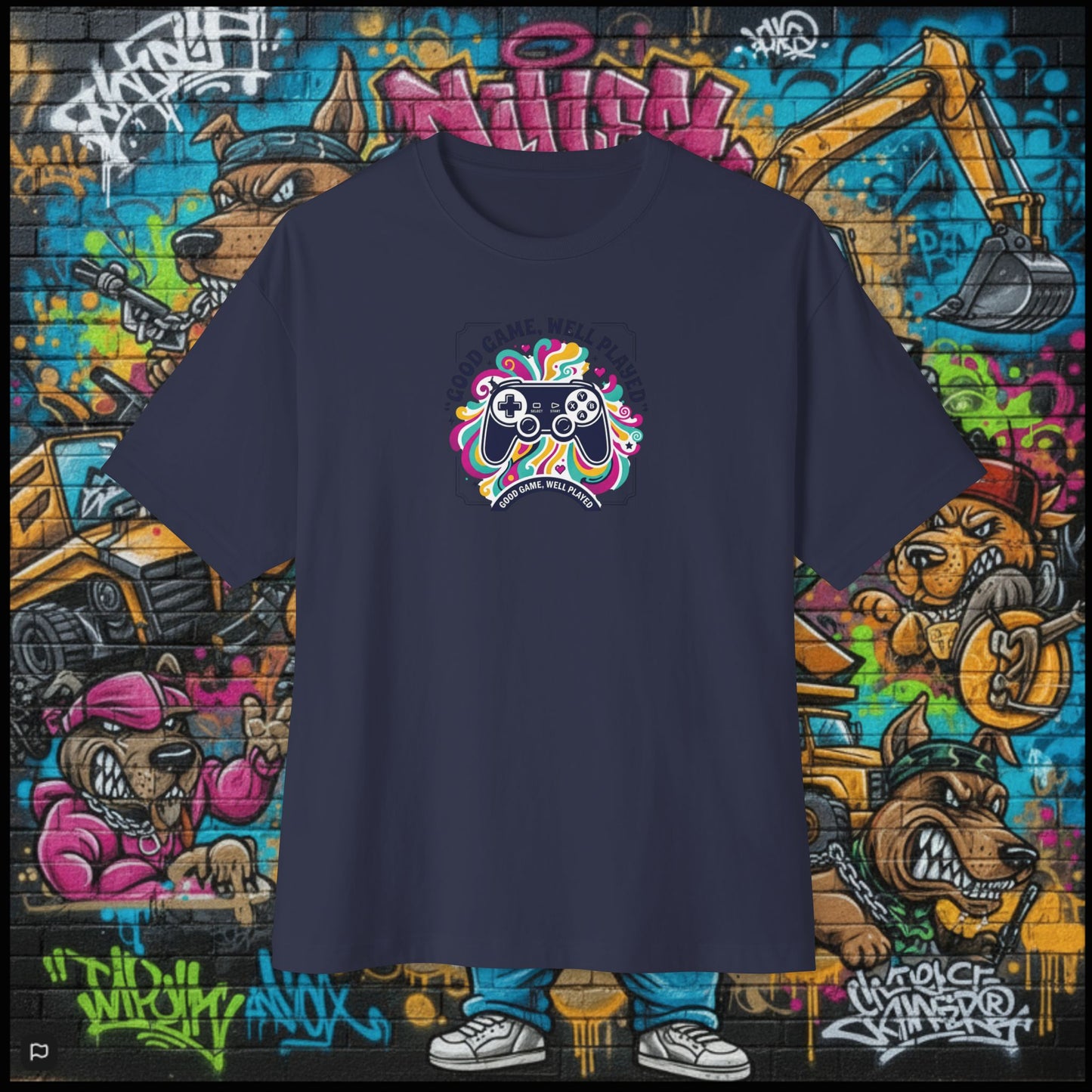 GOOD GAME WELL PLAYED TEE. Unisex Oversized Boxy Tee