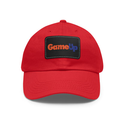 FED UP GAME UP. Dad Hat with Leather Patch (Rectangle)