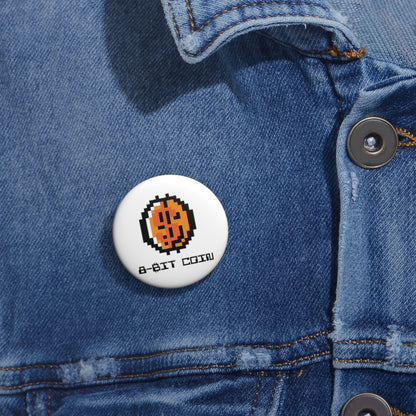 8-BIT COIN. Custom Pin Buttons