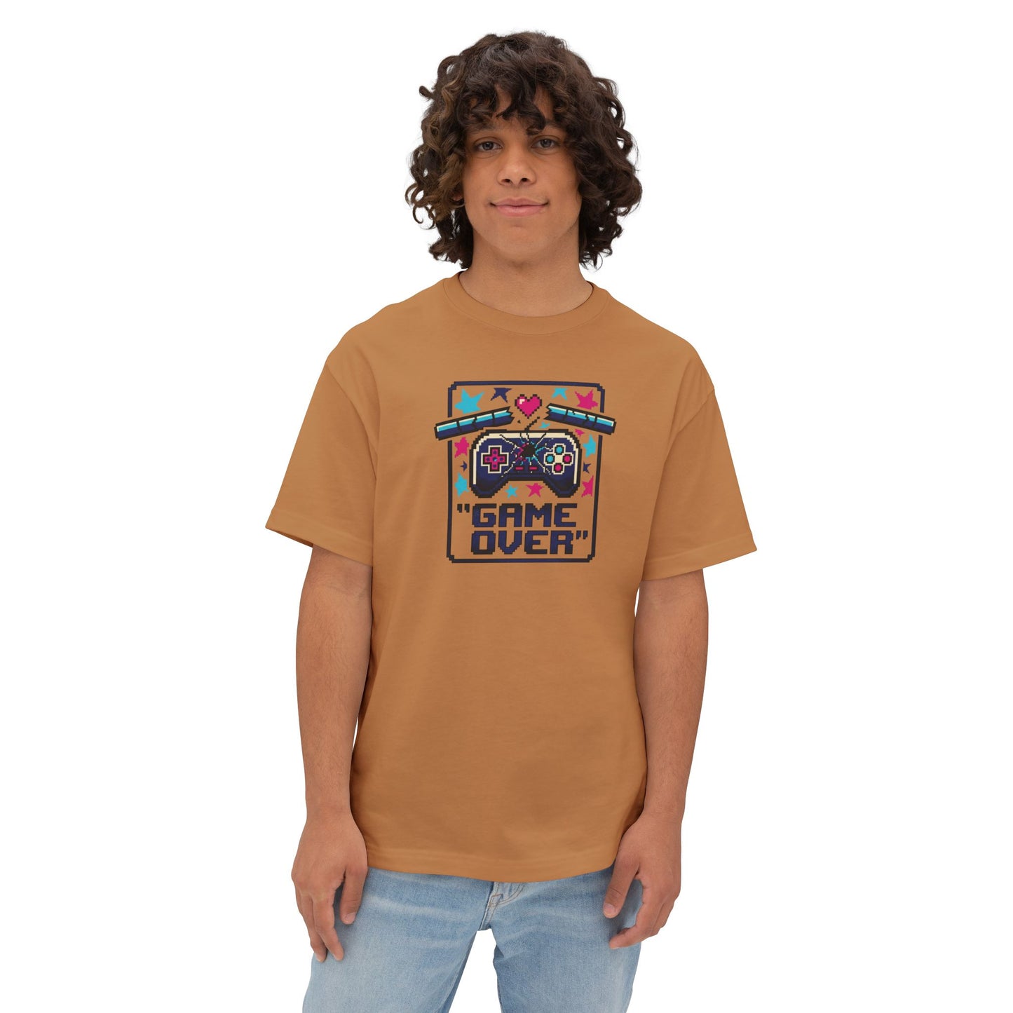 GAME OVER TEE. Unisex Oversized Boxy Tee
