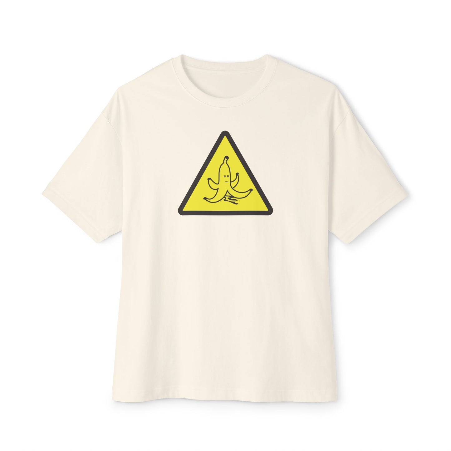CAUTION BANANA PEEL. Unisex Oversized Boxy Tee