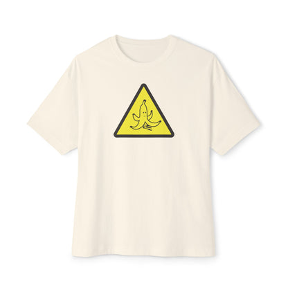 CAUTION BANANA PEEL. Unisex Oversized Boxy Tee