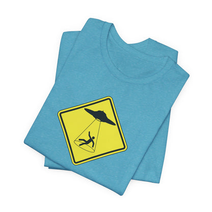 CAUTION UFO! Unisex Jersey Short Sleeve Tee