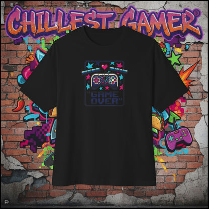 GAME OVER TEE. Unisex Oversized Boxy Tee