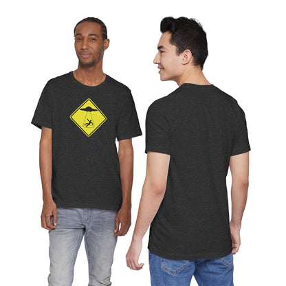 CAUTION UFO! Unisex Jersey Short Sleeve Tee