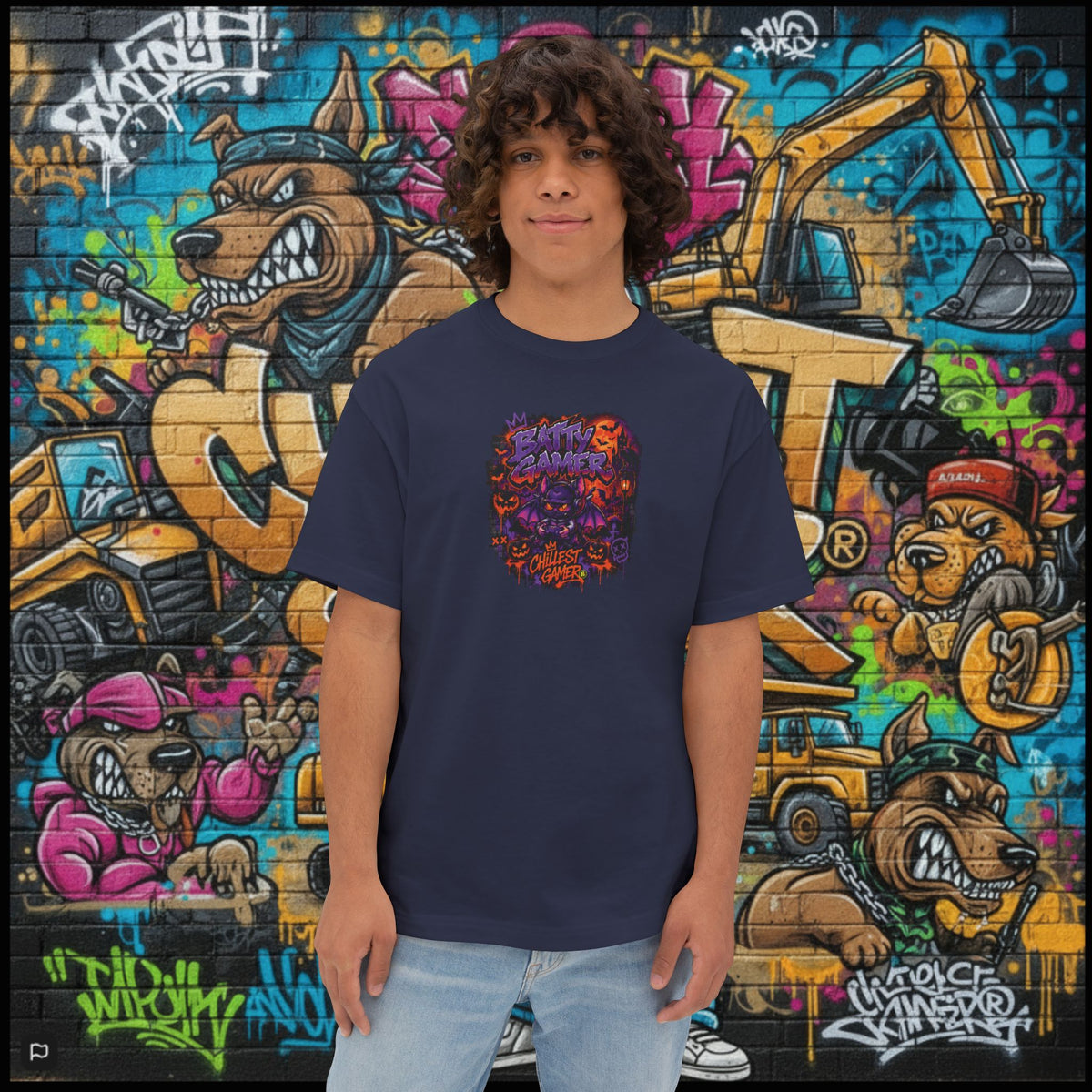 BATTY GAMER. Unisex Oversized Boxy Tee
