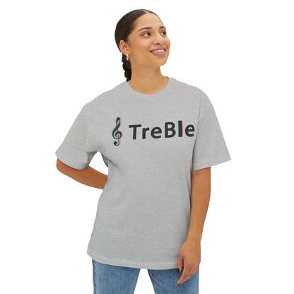 TREBLE TOCK. Unisex Oversized Boxy Tee