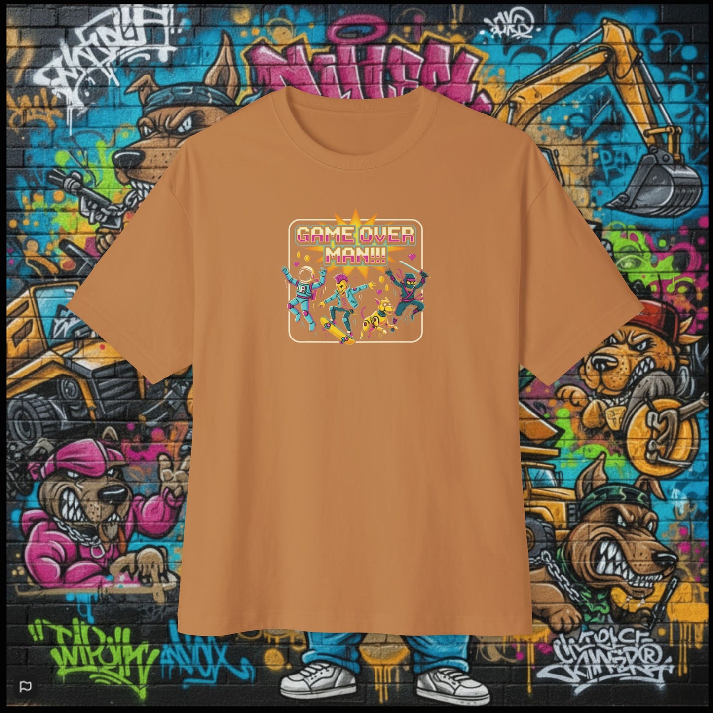 GAME OVER MAN!!! Unisex Oversized Boxy Tee